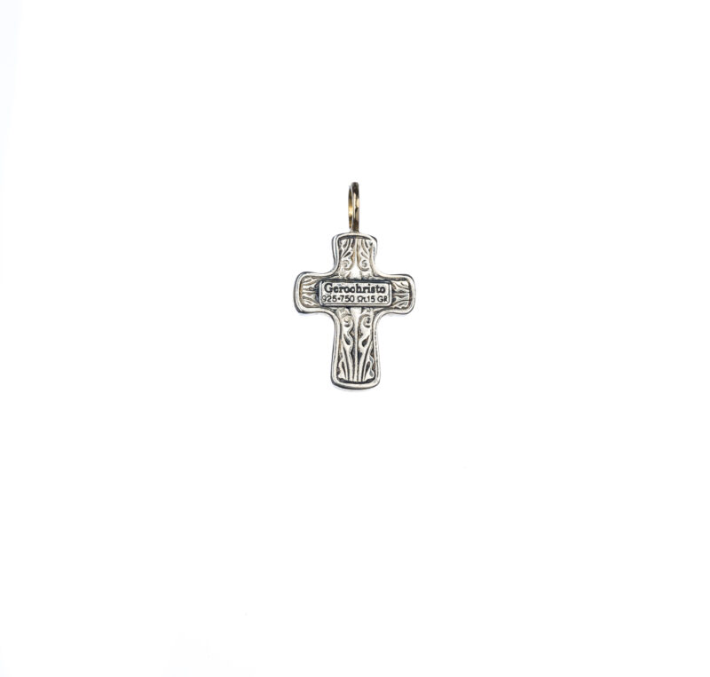 Gerochristo solid gold & silver Byzantine IC XC NI KA cross - Image 2