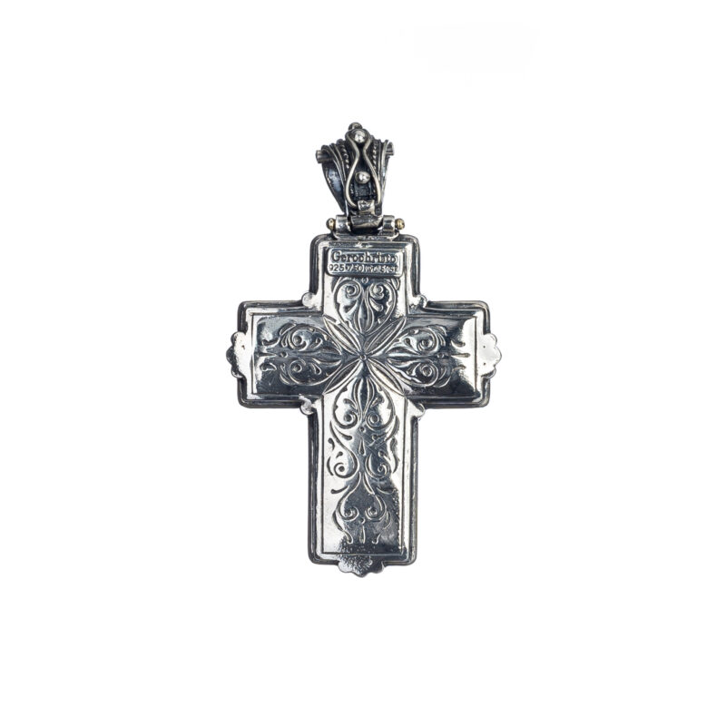 Byzantine solid gold and sterling silver Gerochristo cross - Image 4