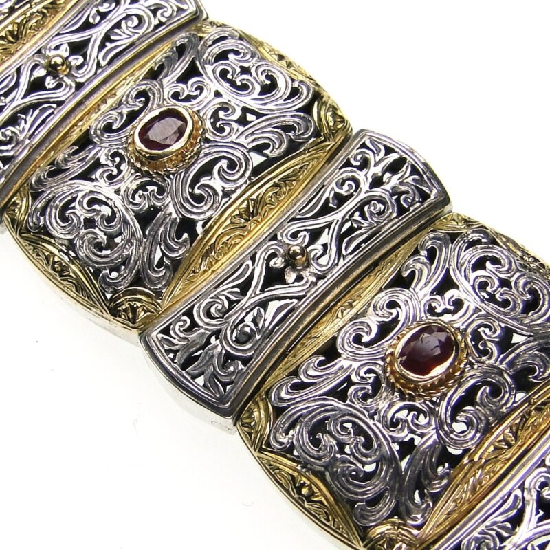 Gerochristo solid gold & sterling silver Byzantine bracelet - Image 3