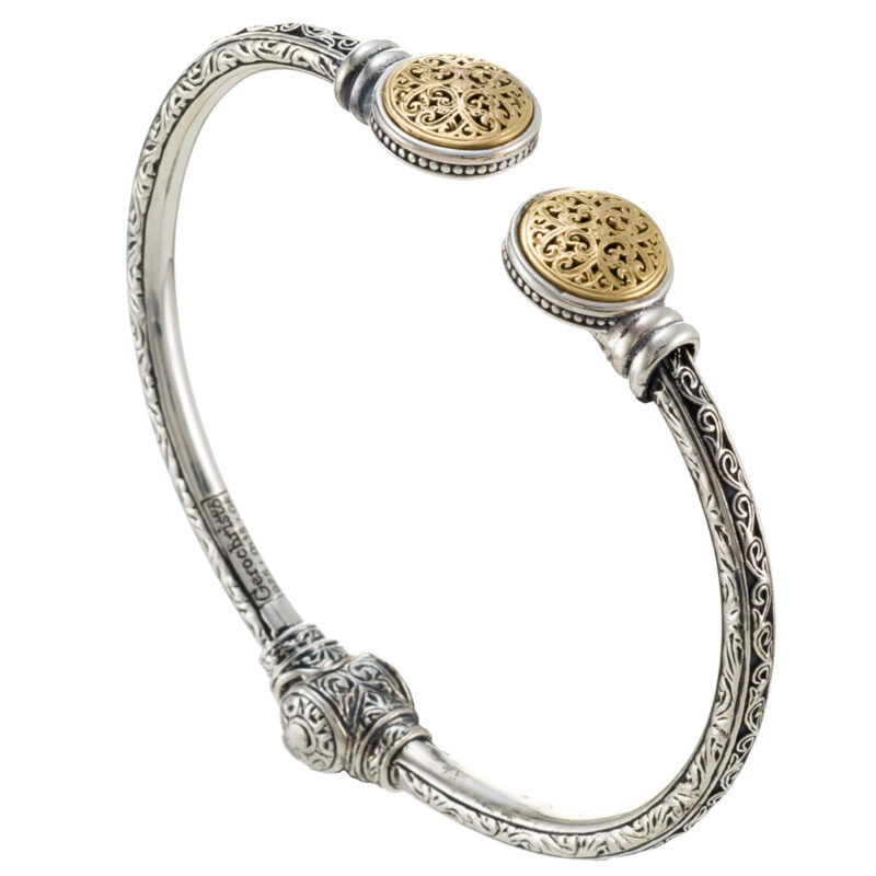 Gerochristo solid gold & sterling silver cuff bracelet - Image 2