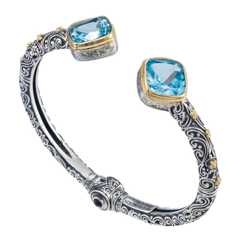 Gerochristo solid gold & sterling silver cuff bracelet - Image 2