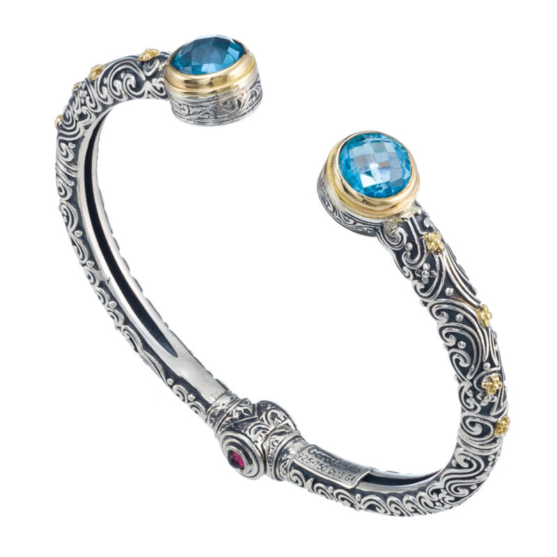 Gerochristo solid gold & sterling silver cuff bracelet - Image 2