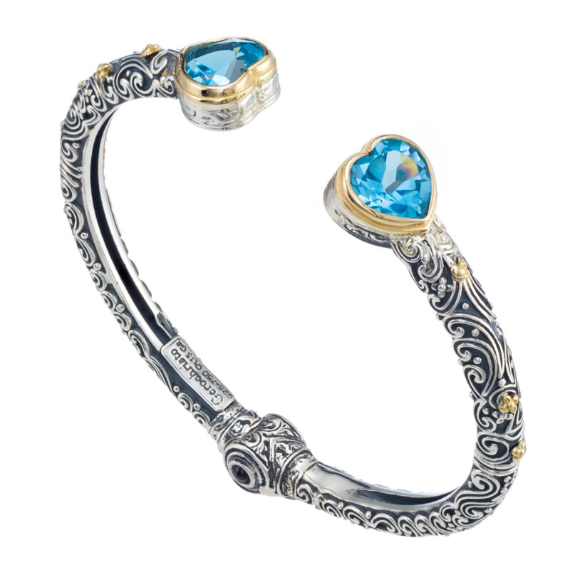 Gerochristo solid gold & sterling silver cuff bracelet - Image 2