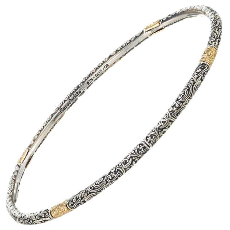 Gerochristo bangle bracelet in solid gold and sterling silver - Image 2