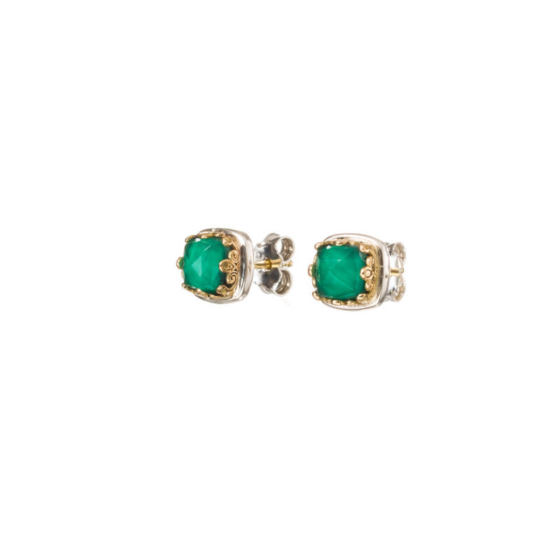 Solid gold and sterling silver Gerochristo stud earrings