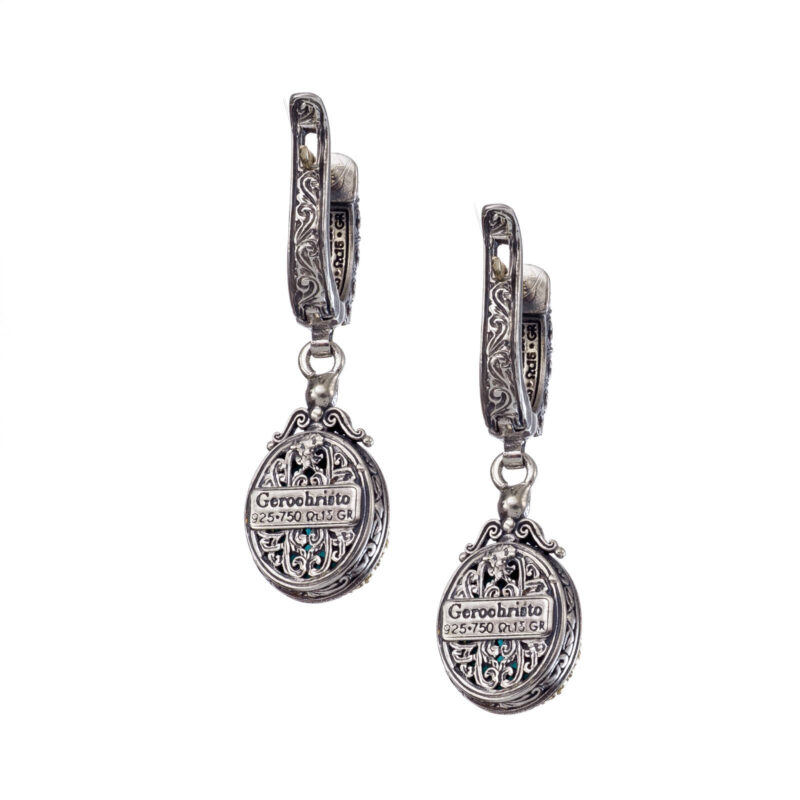 Solid gold and sterling silver Gerochristo dangle earrings - Image 2