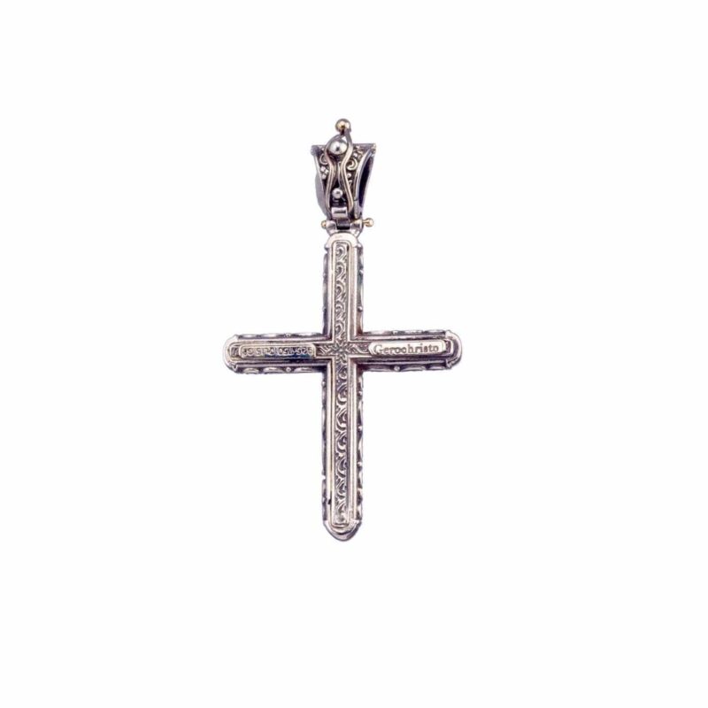 Byzantine solid gold and sterling silver Gerochristo cross - Image 2