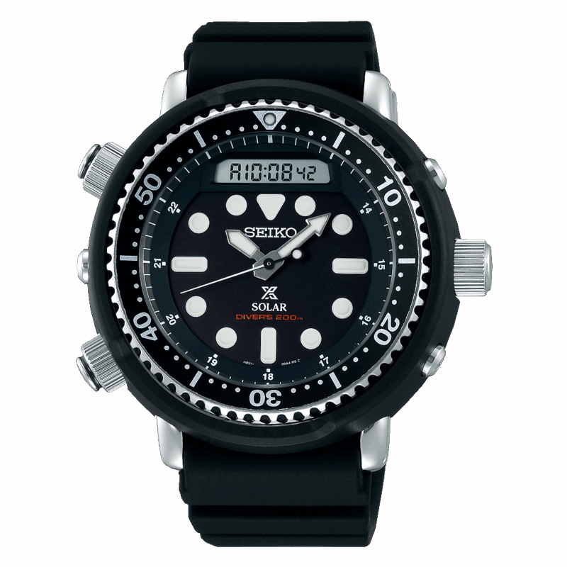 SEIKO Prospex Divers Solar Black Silicone Strap