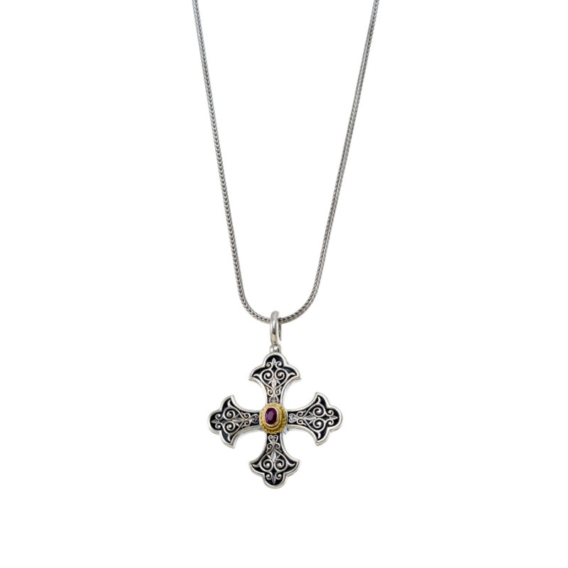 Gerochristo Byzantine Ruby cross - Image 2