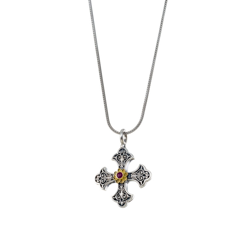 Gerochristo Byzantine Ruby cross - Image 2