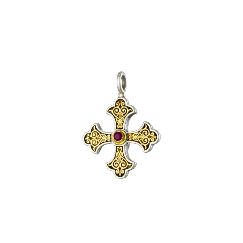 Gerochristo byzantine ruby cross