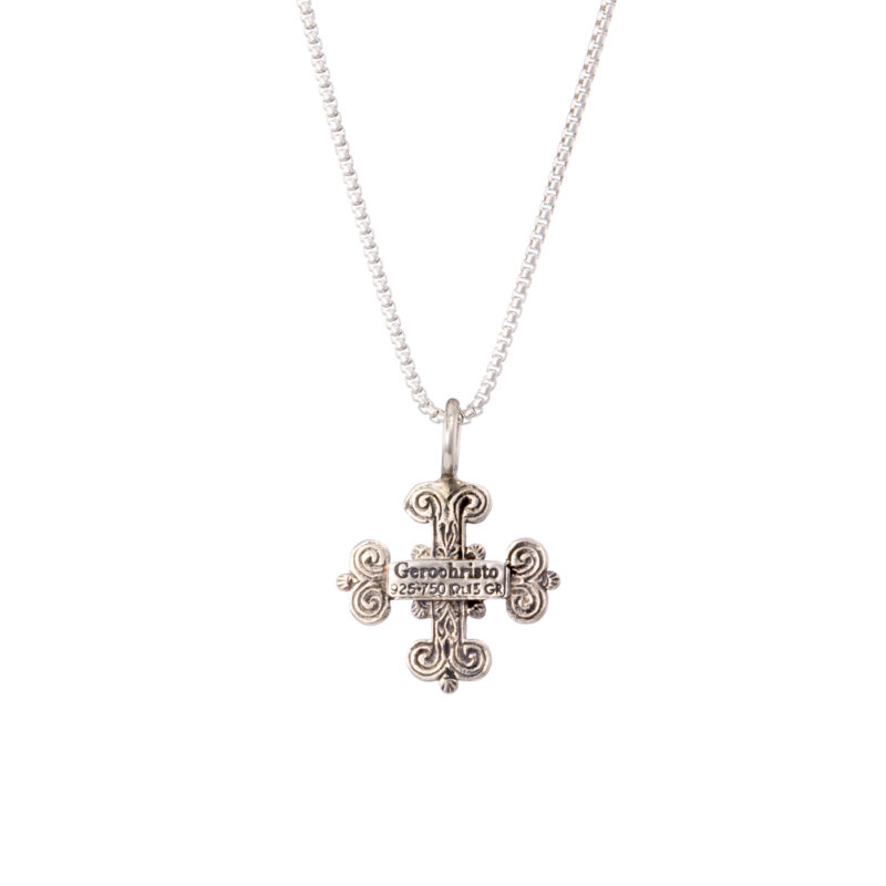 Gerochristo Byzantine cross with aquamarine - Image 2
