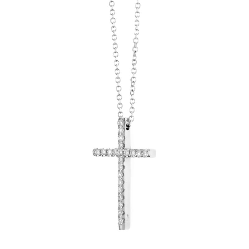 White Gold Diamond Cross